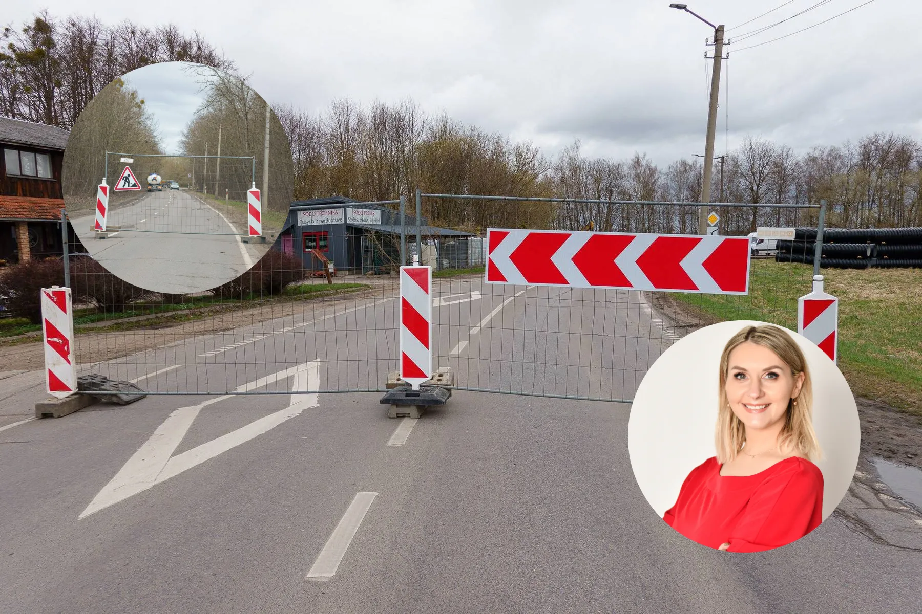 Remontuojamas kelias Vaišvydavoje, bendruomenės pirmininkė Roberta Ažukaitė