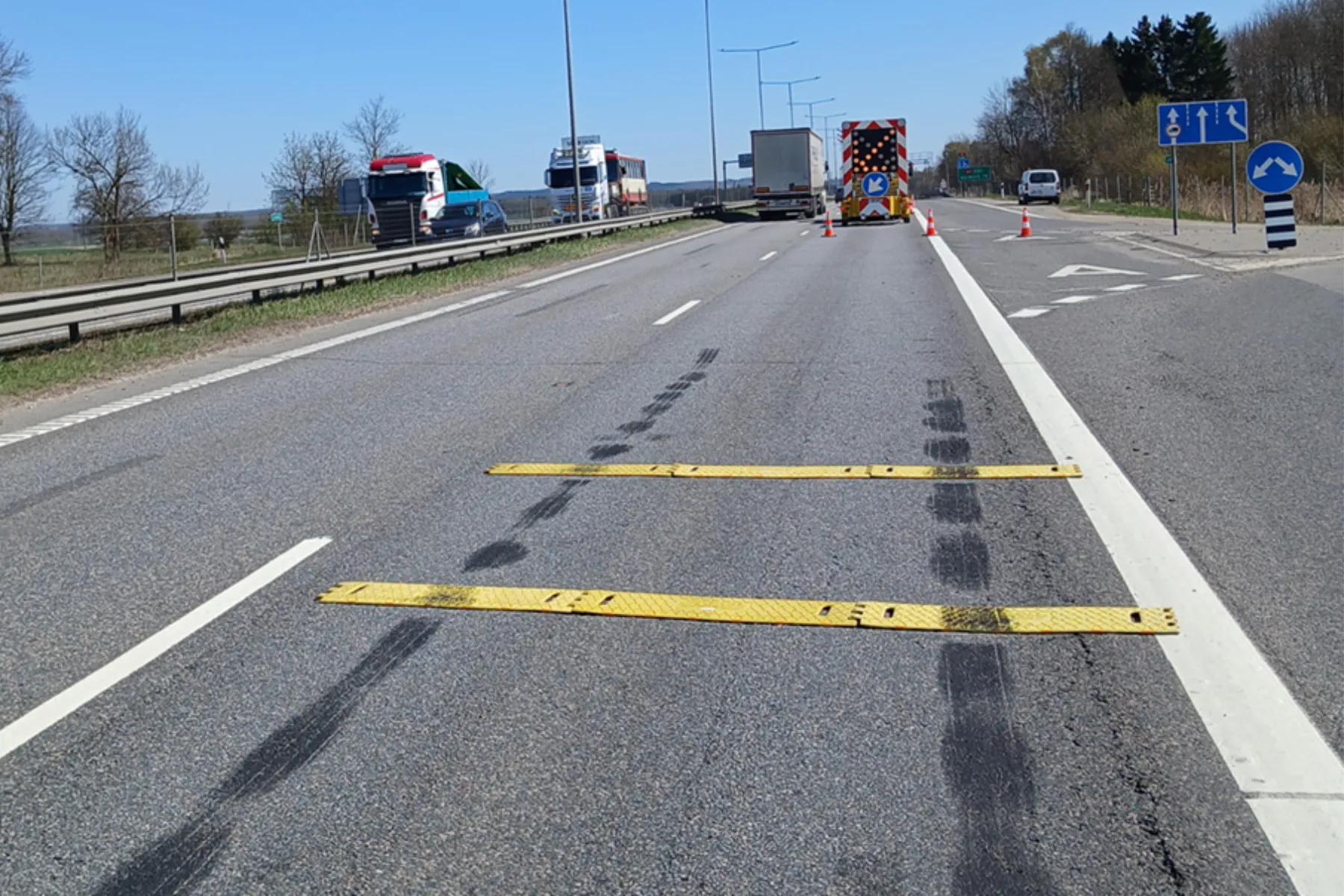 Triukšmą sukeliančios juostos A1 kelyje