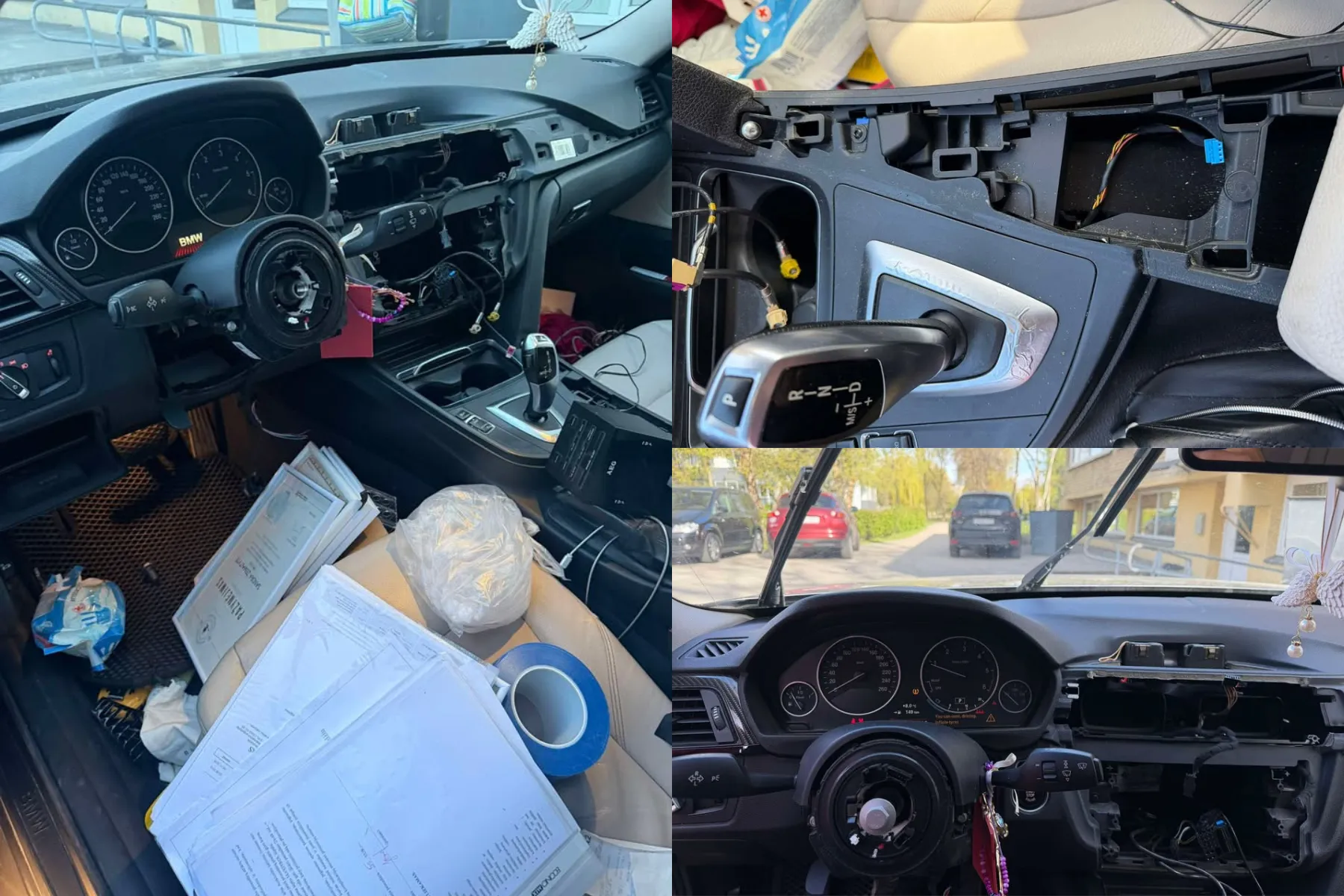 V. Krėvės pr. apvogtas automobilis