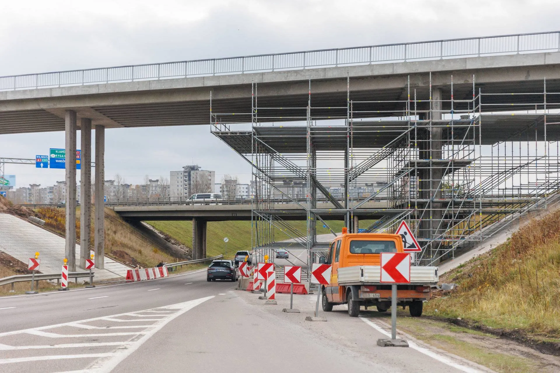 Autostrada, A1 kelias, automagistralė, kelio darbai, viadukas