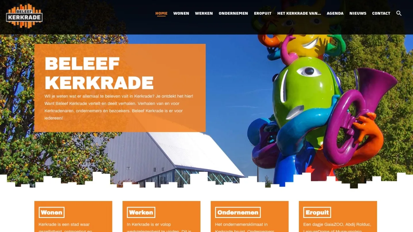 beleef kerkrade nieuwe website