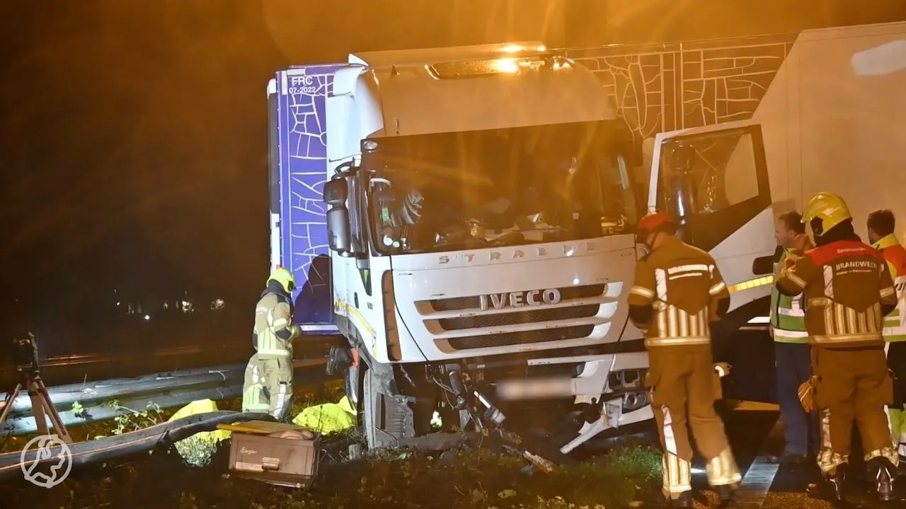 vrachtwagen vangrail