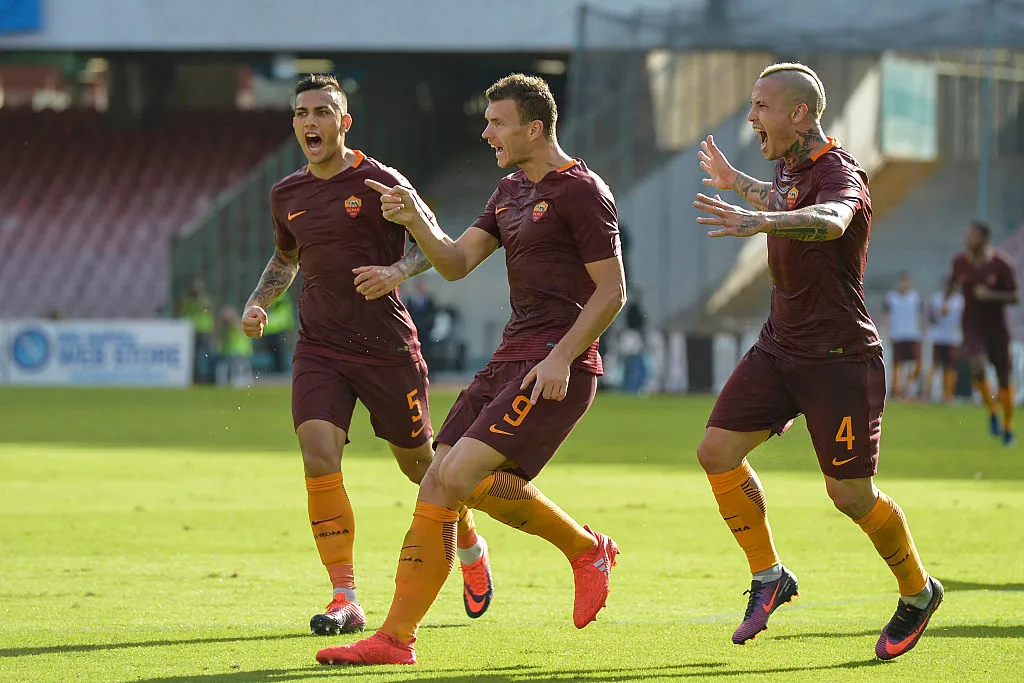 dzeko esulta a napoli