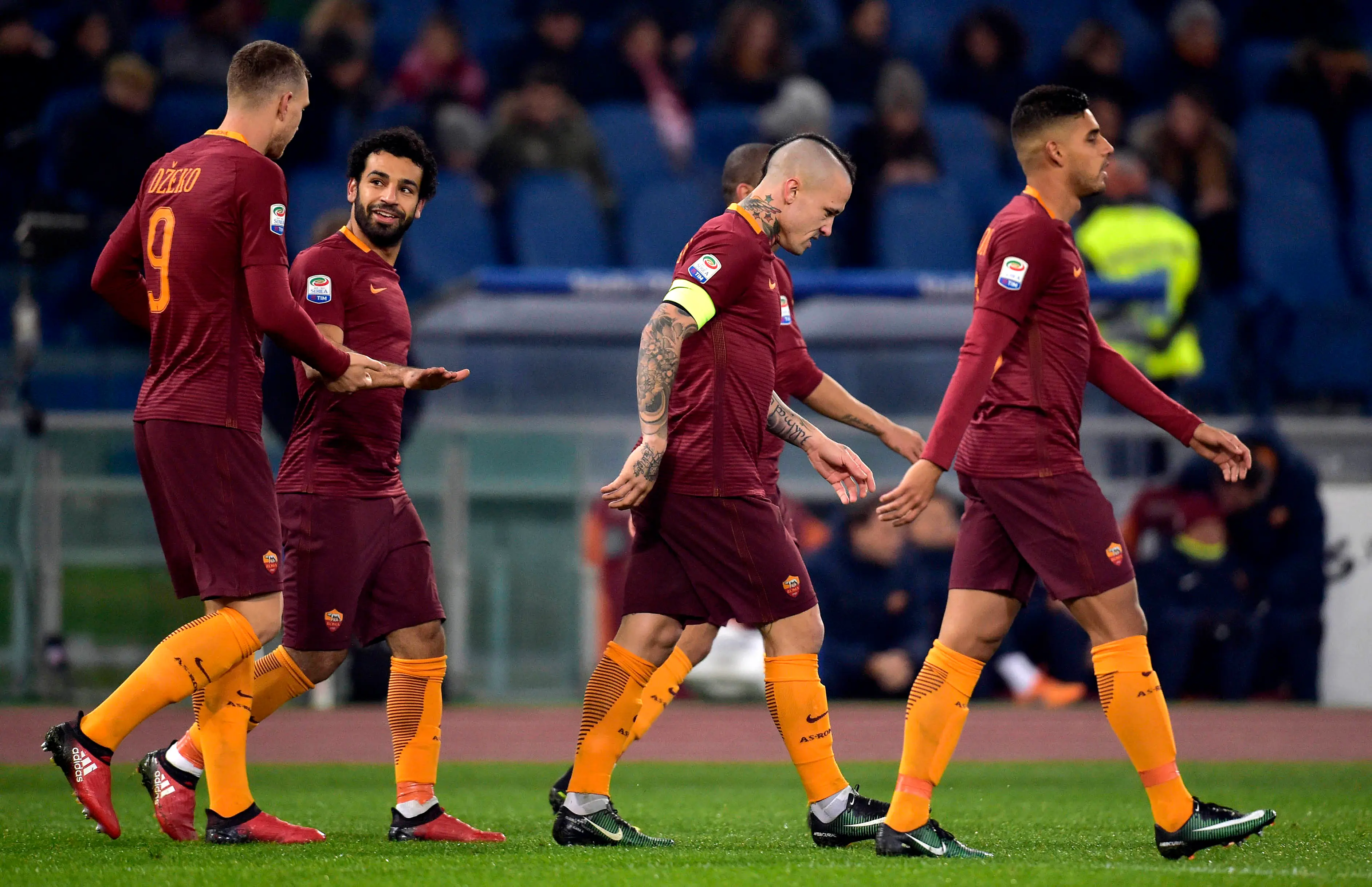 roma chievo esultanza squadra 2