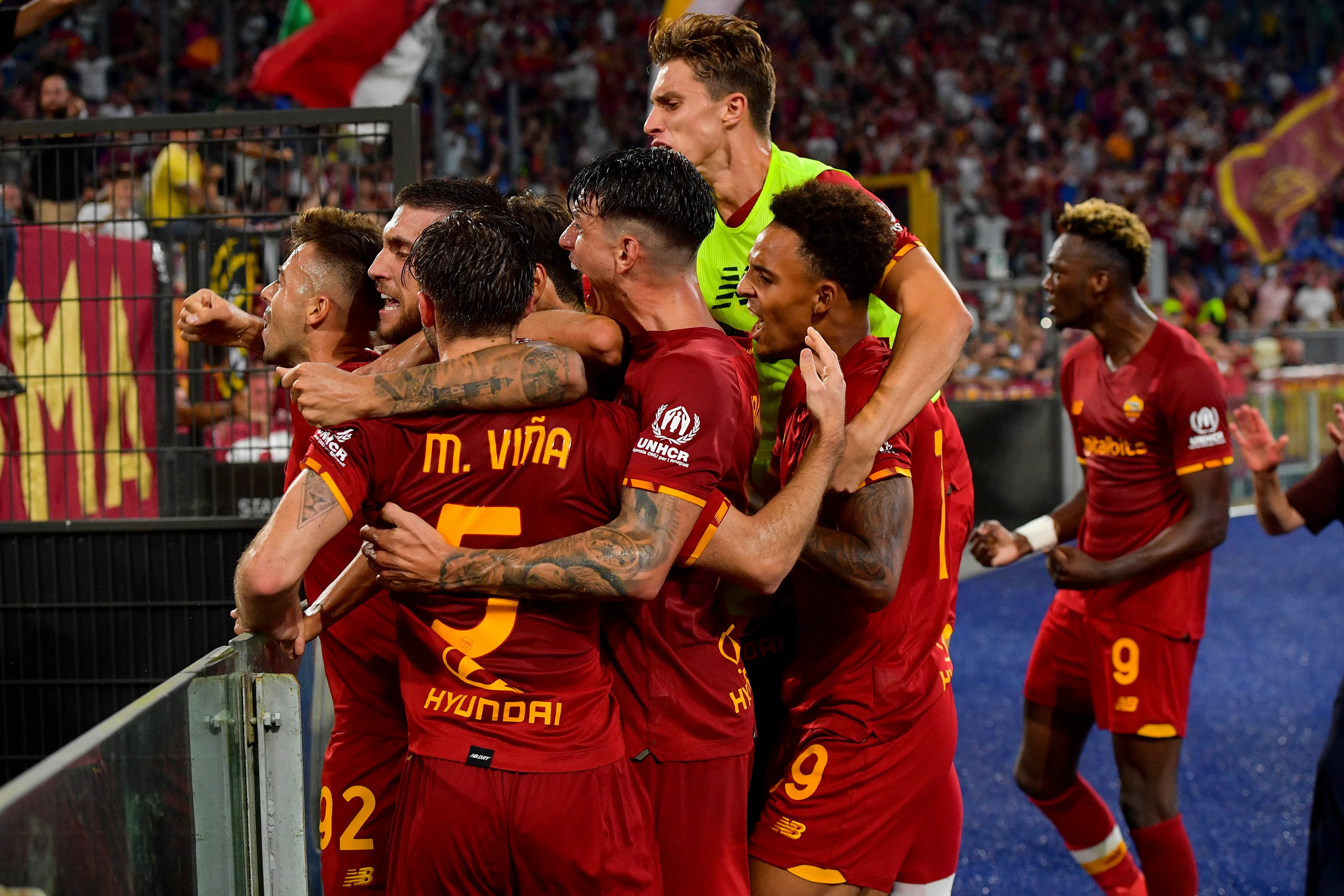 roma sassuolo curva sud esultanza