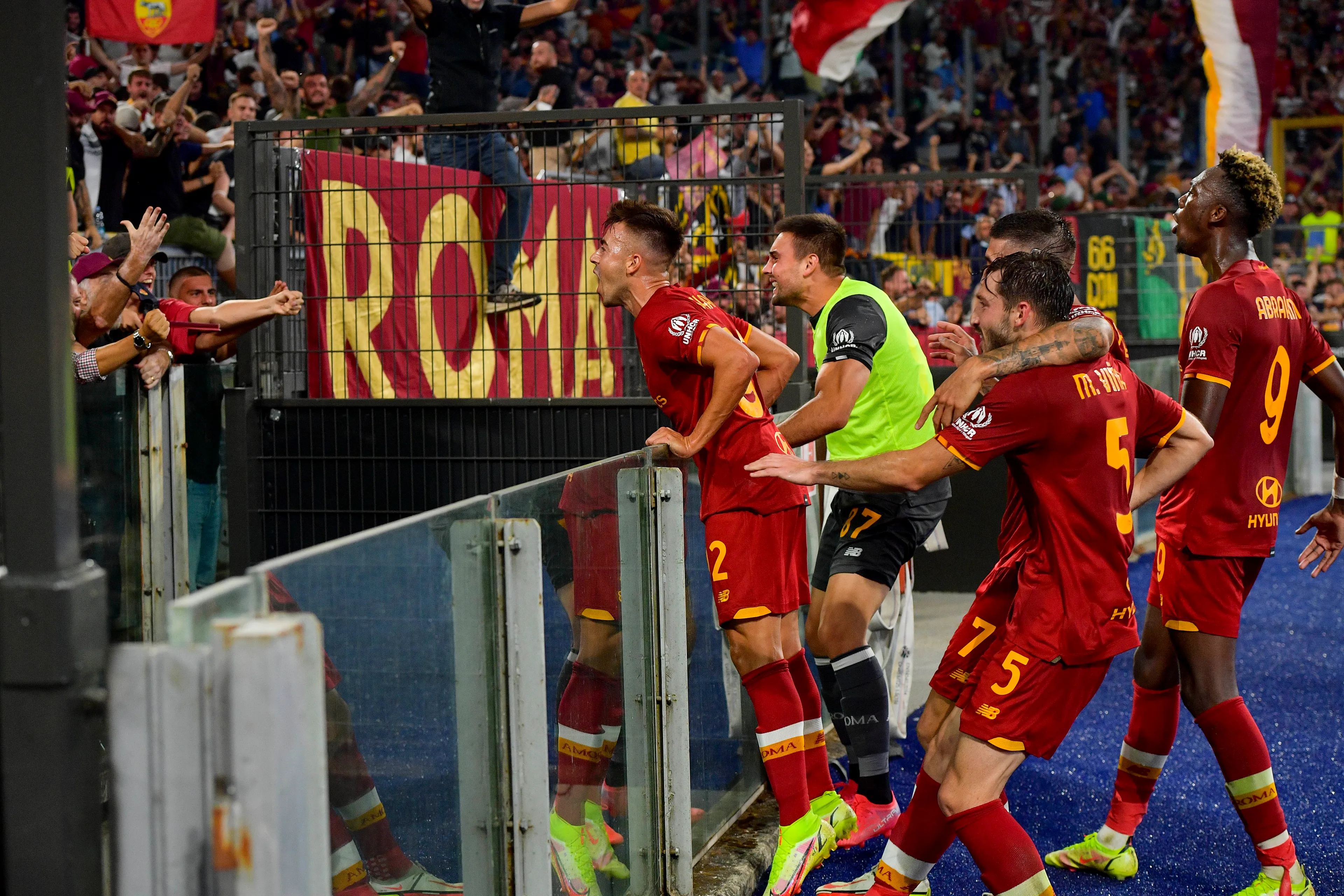 roma sassuolo el shaarawy esultanza curva sud