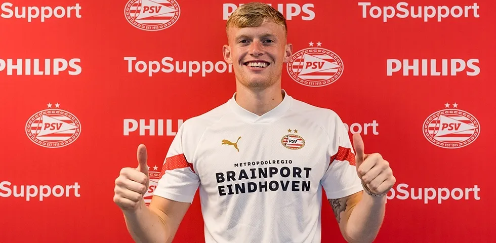 anuncio oficial del psv sobre la cesion de branthwaite twitter psv