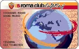 as roma club away card