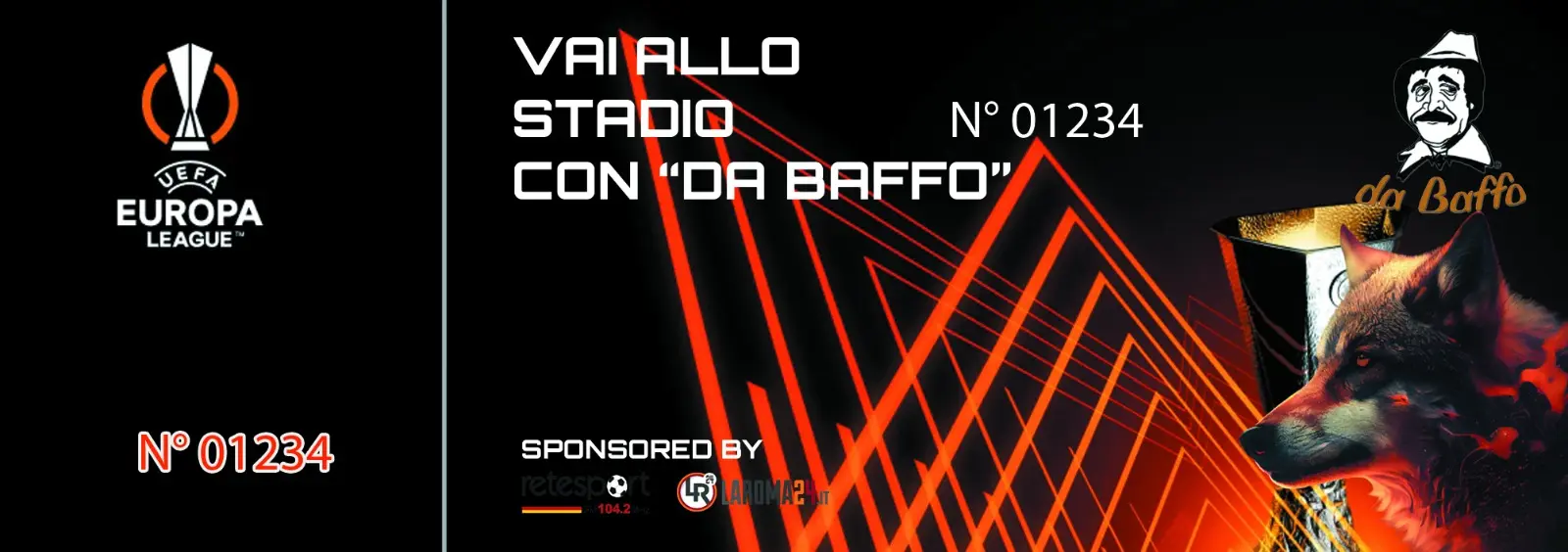 baffo biglietto stadio roma europa league