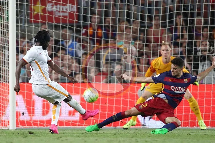 barcellona roma gervinho tiro