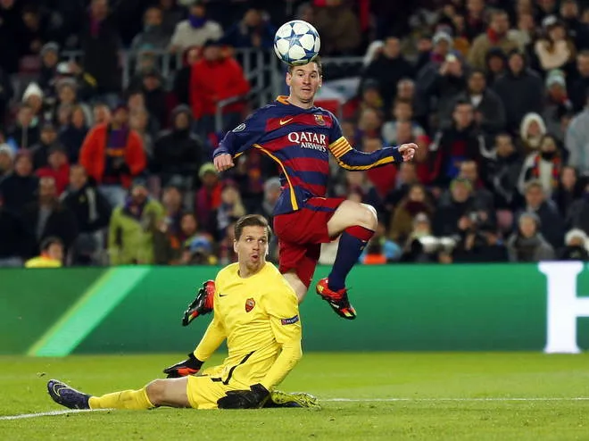 barcellona roma messi gol