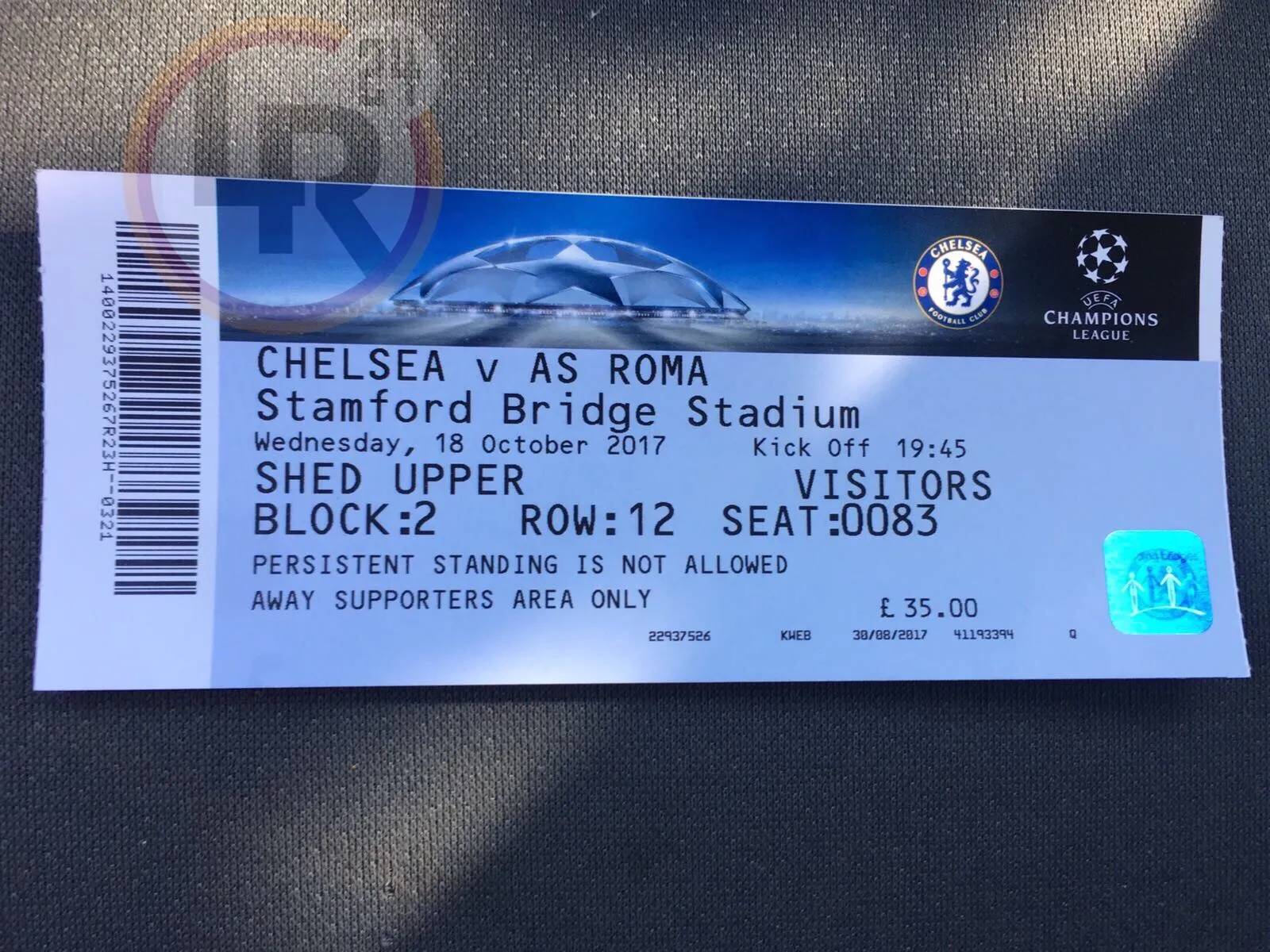biglietto chelsea roma