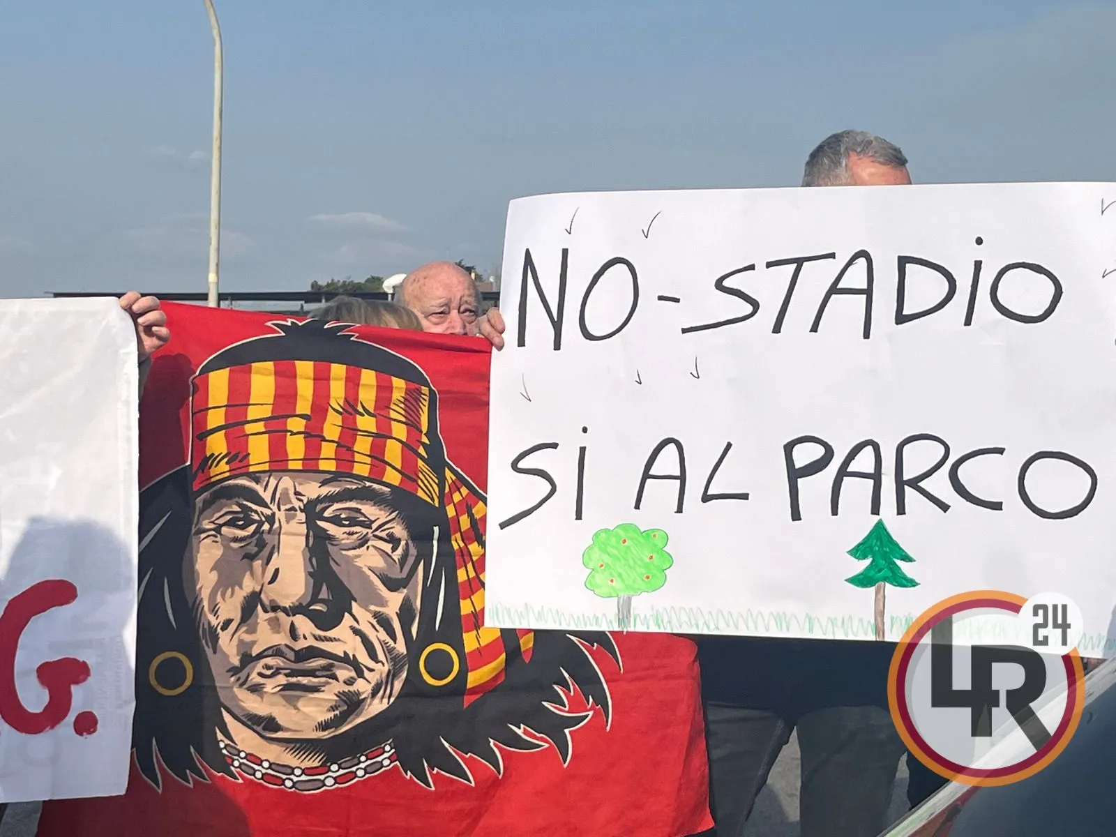 cartello comitato stadio pietralata no grazie