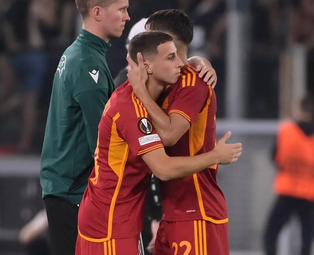 cherubini esordio abbraccio aouar roma slavia