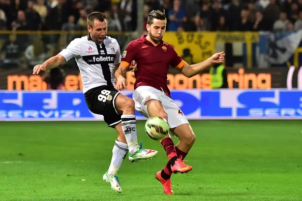contrasto cassano manolas parma roma 250914