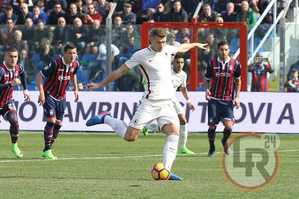 crotone roma dzeko rigore