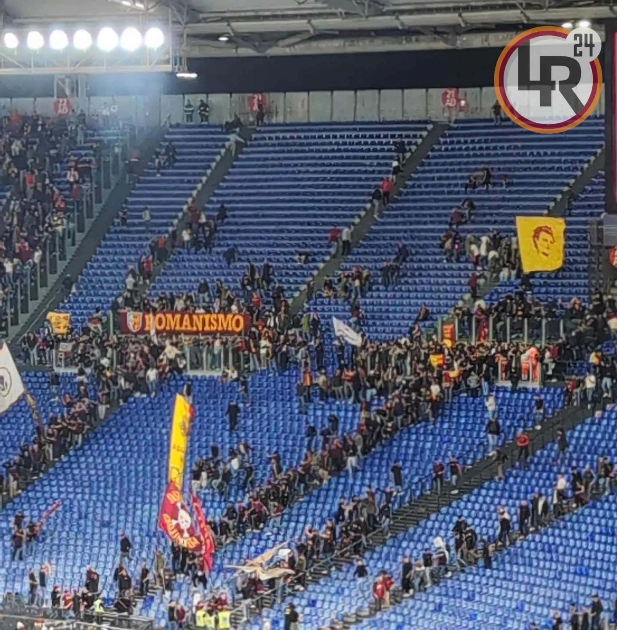 curva sud roma inter vuota