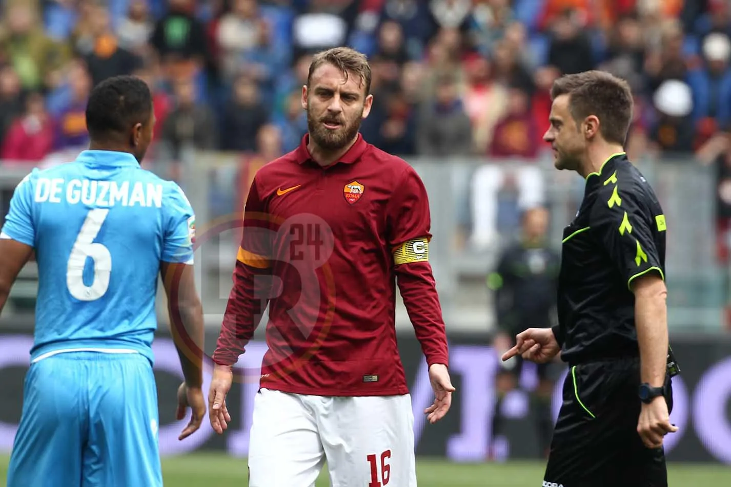 de rossi de guzman roma napoli 040415 mancini