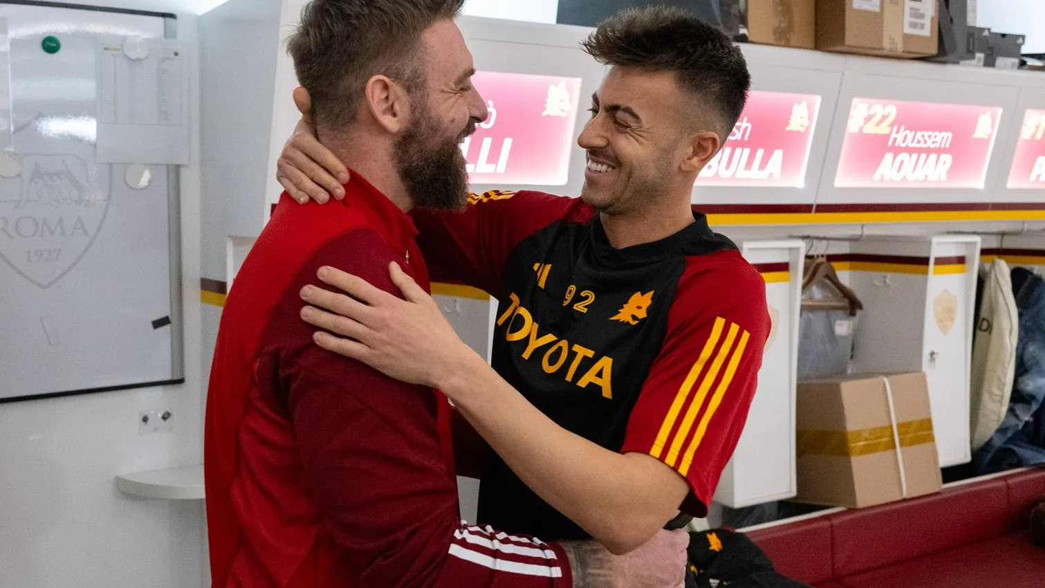 de rossi e el shaarawy trigoria