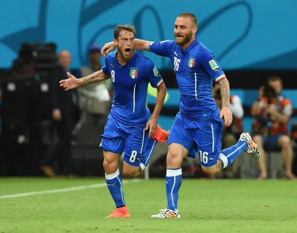 de rossi marchisio esultano inghilterra italia