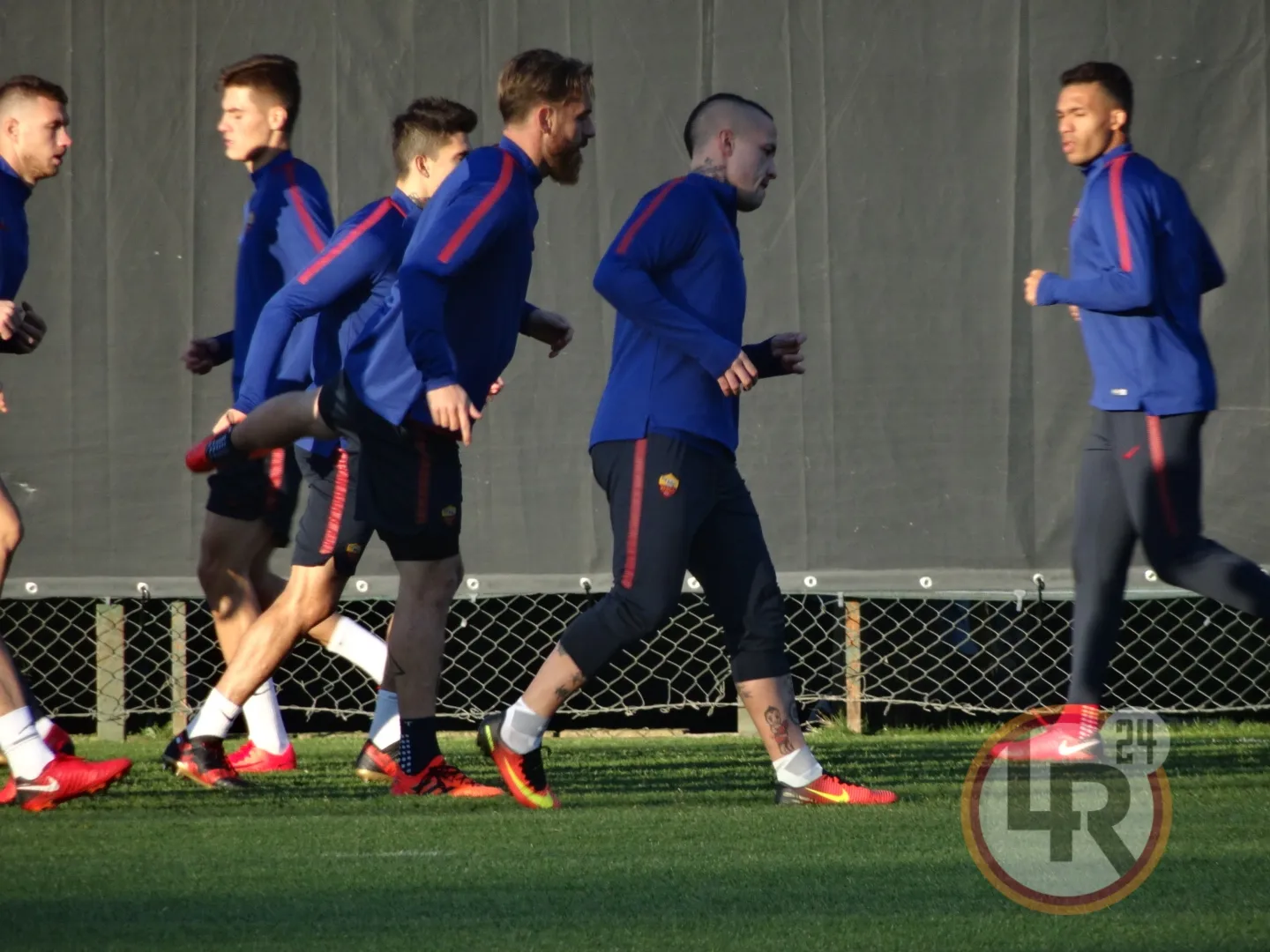 de rossi nainggolan allenamento trigoria