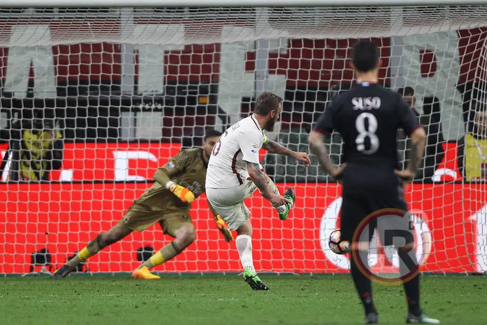 de rossi rigore milan roma mancini