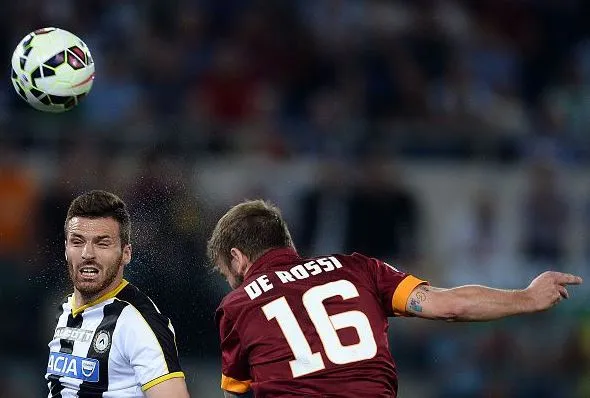 de rossi testa roma udinese 17052015