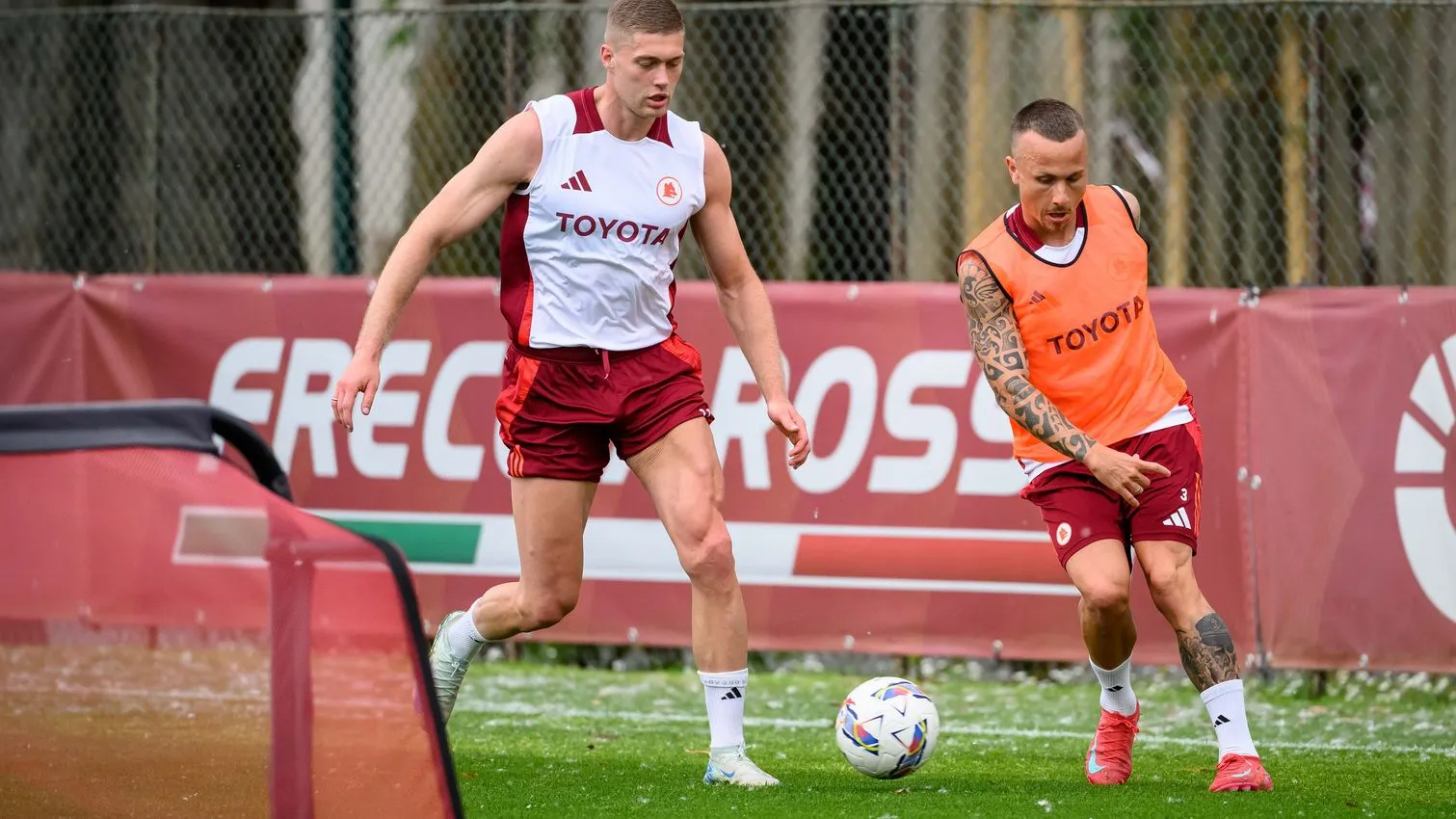 dovbyk e angelino trigoria 1
