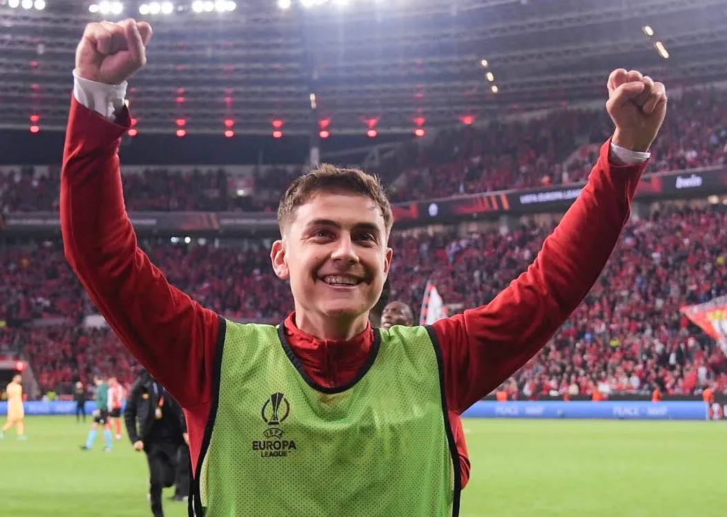 dybala bayer roma esultanza