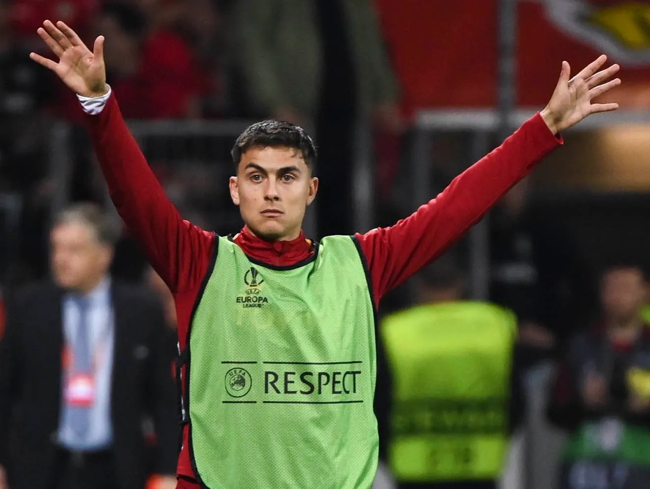 dybala bayer roma riscaldamento