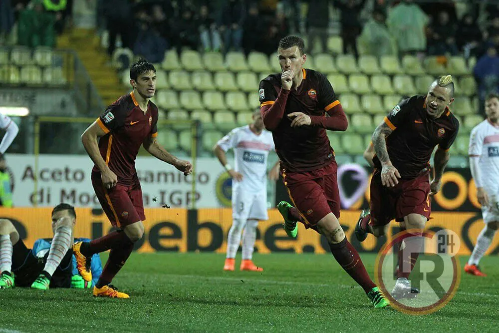 dzeko esulta carpi roma ottima