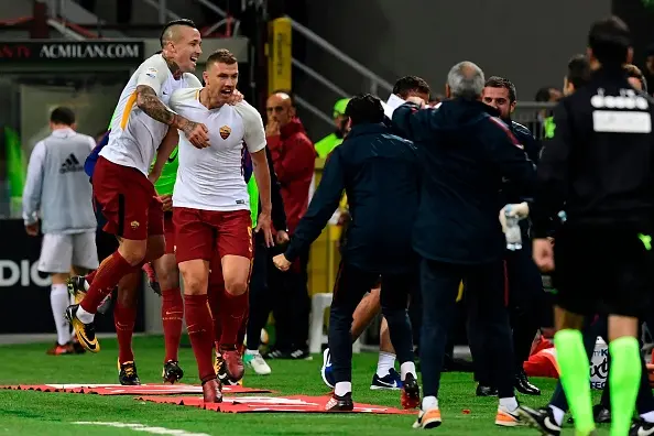dzeko nainggolan esulta
