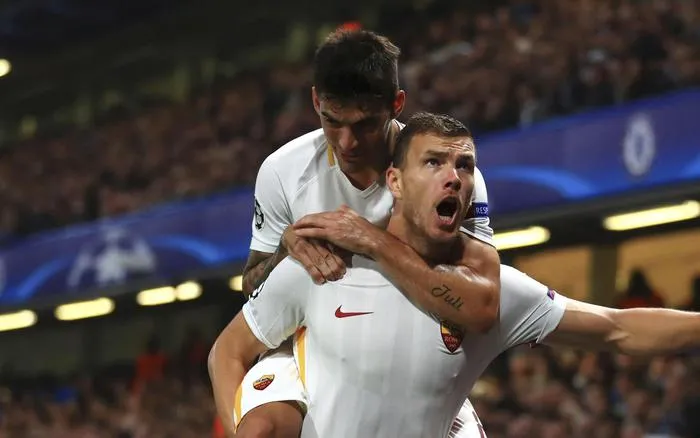 dzeko perotti chelsea roma
