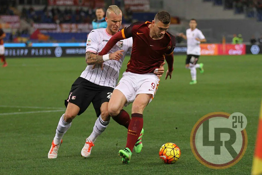 dzeko roma palermo mancini
