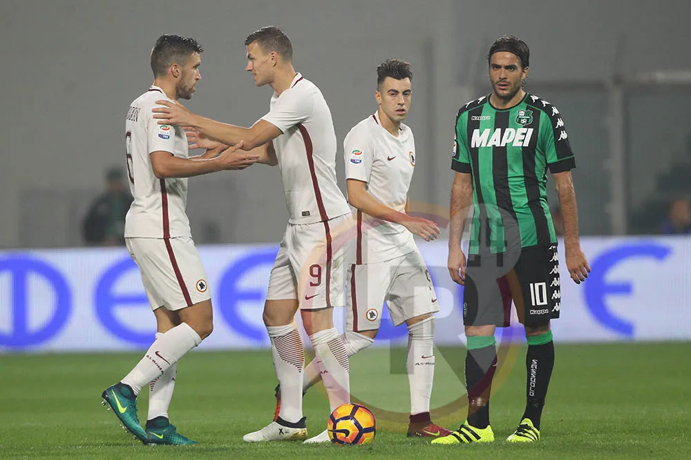 dzeko strootman el shaarawy matri sassuolo roma
