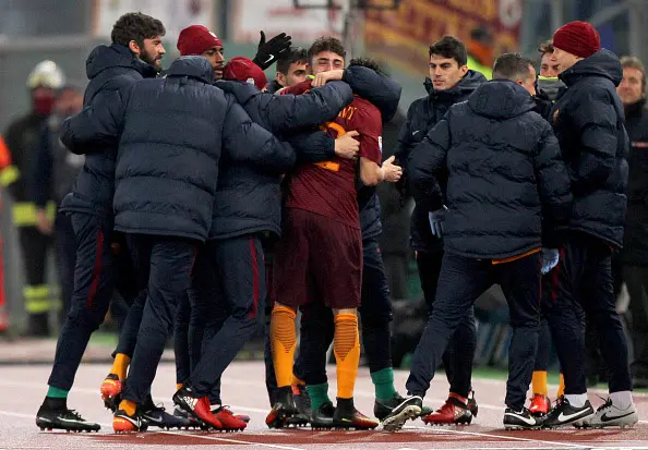 el shaarawy abbracciato roma chievo