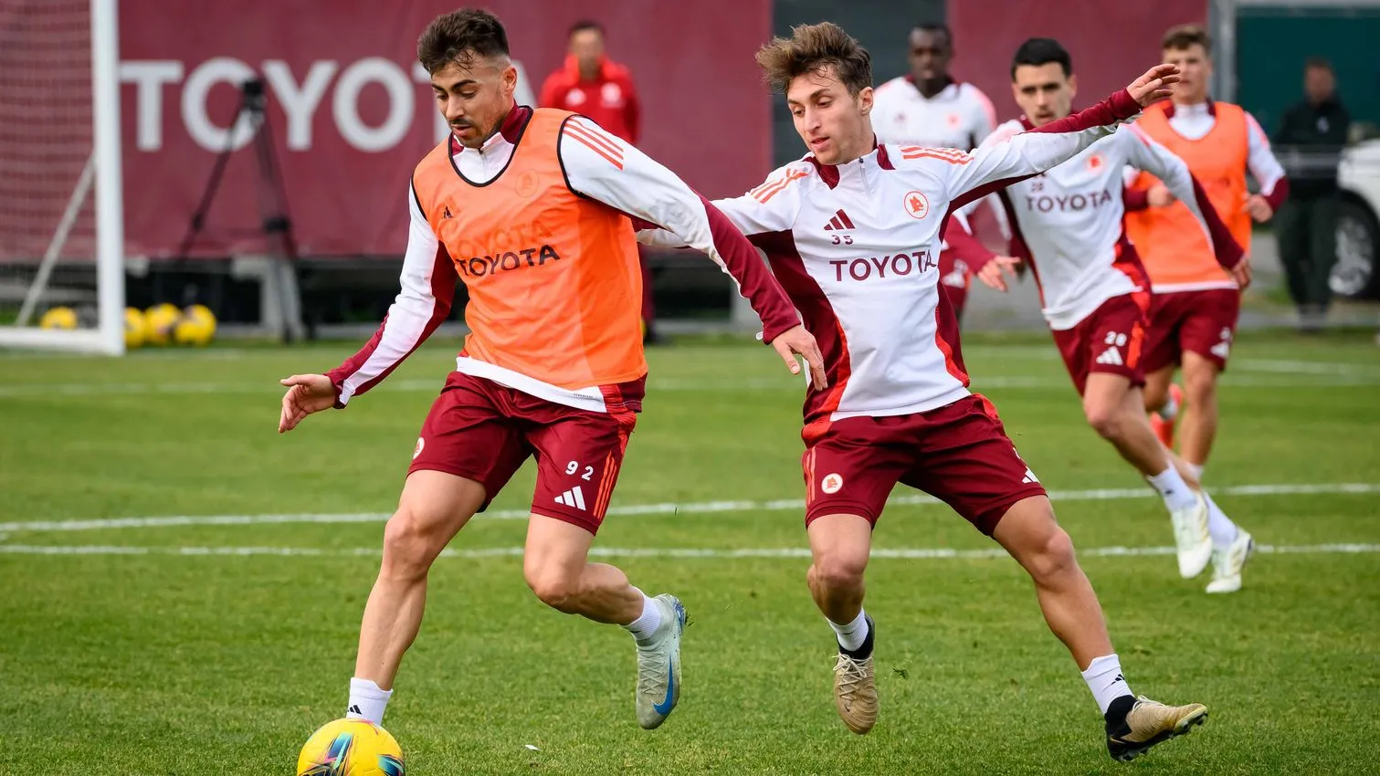 el shaarawy e baldanzi trigoria