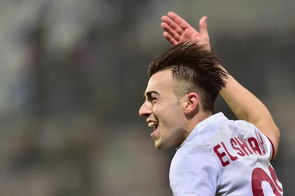 el shaarawy esulta sassuolo roma