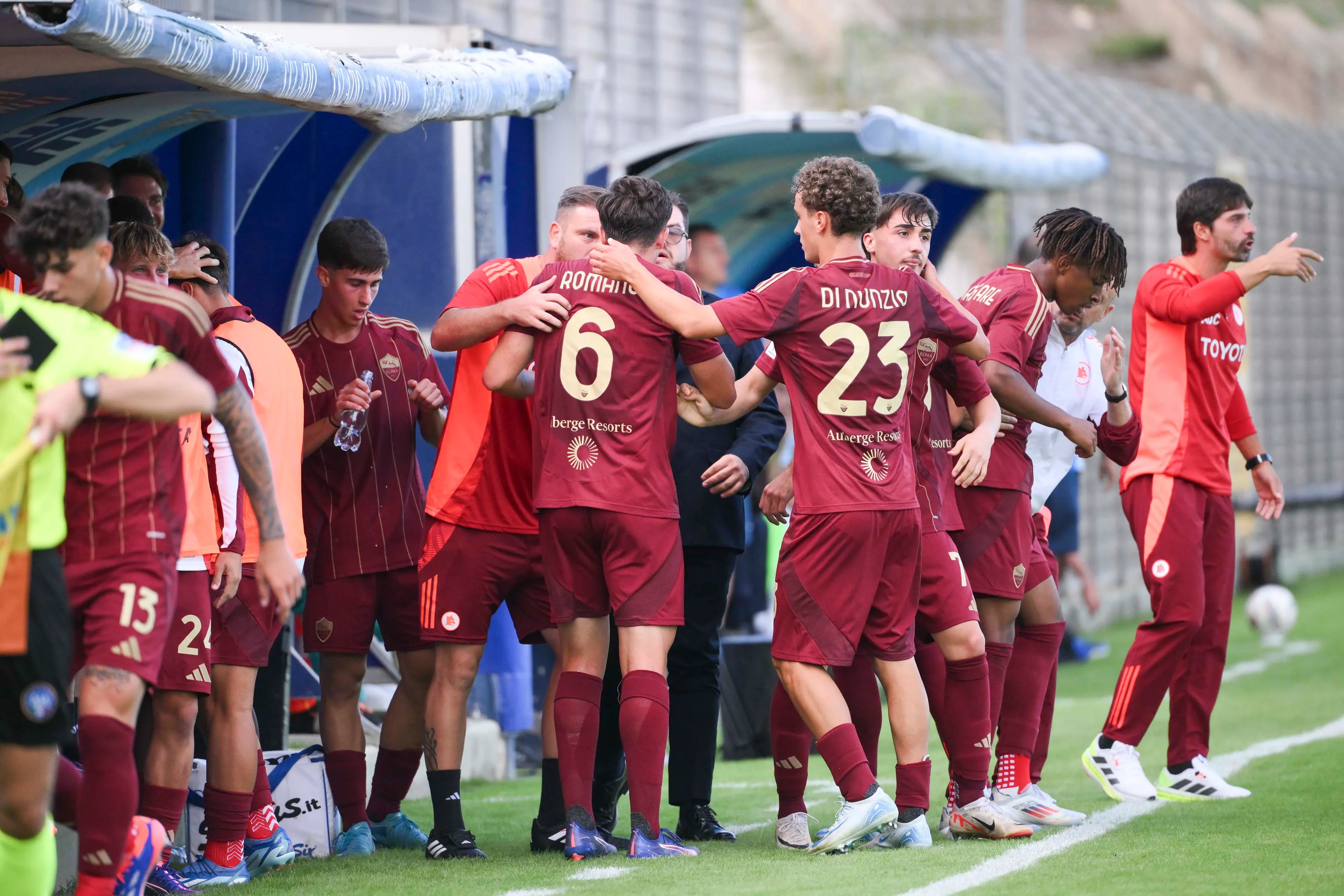 esultanza roma derby
