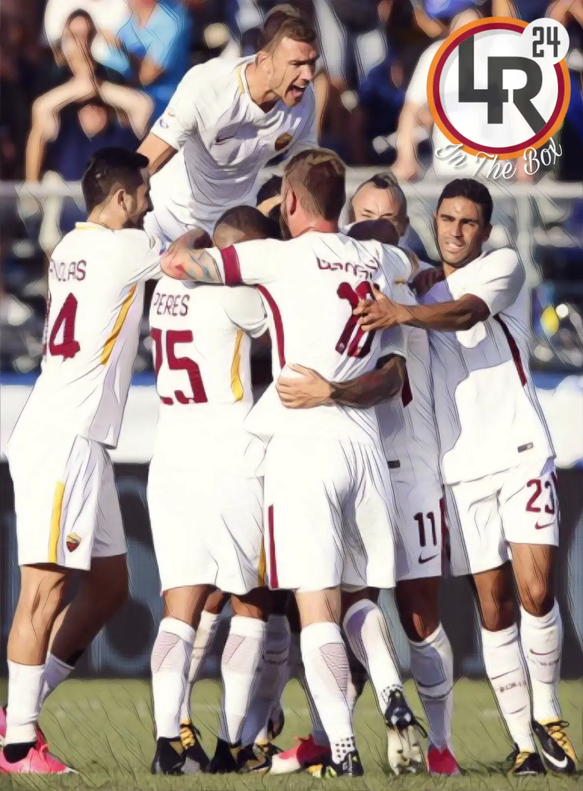 esultanza roma in the box
