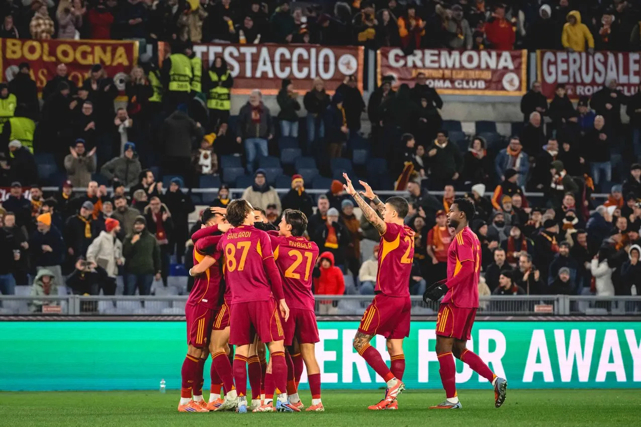 esultanza roma midtjylland