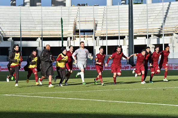 esultanza squadra fine udinese roma