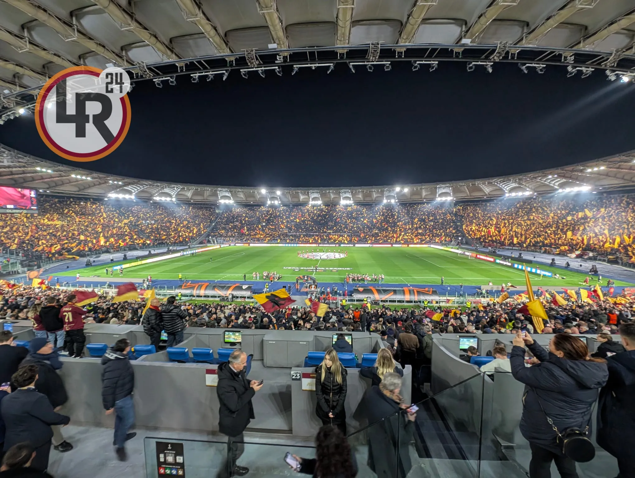 europa league roma athletic club stadio olimpico coreografia