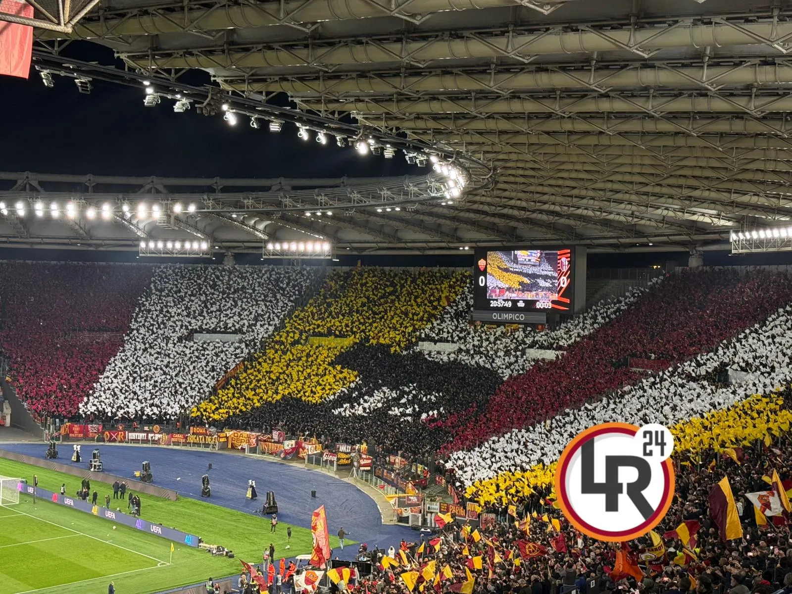 europa league roma bologna coreografia curva sud