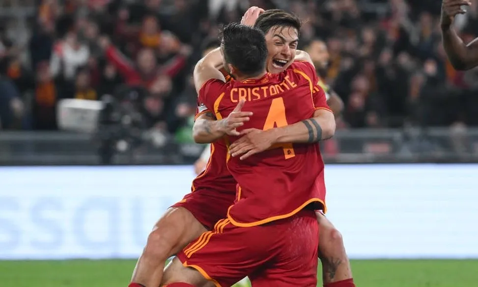 europa league roma brighton dybala cristante