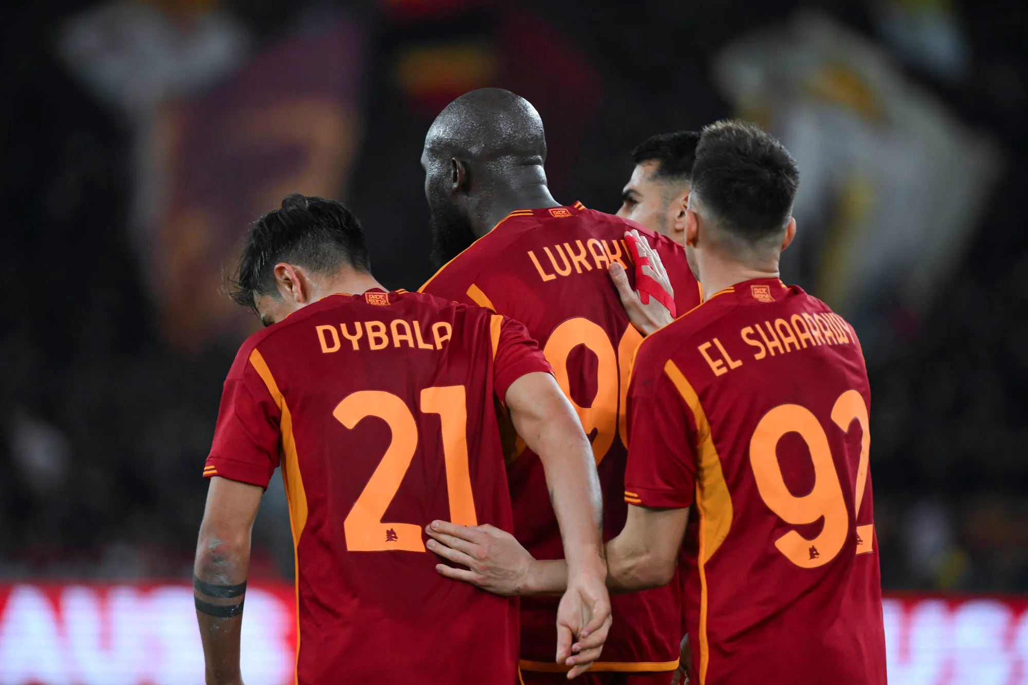europa league roma brighton esultanza squadra