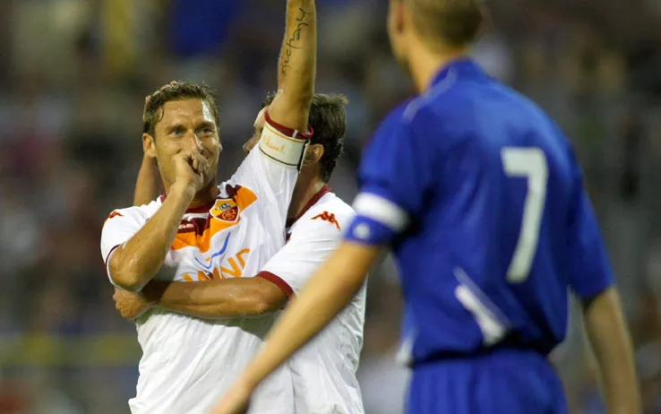 europa league totti esulta terzo gol gent