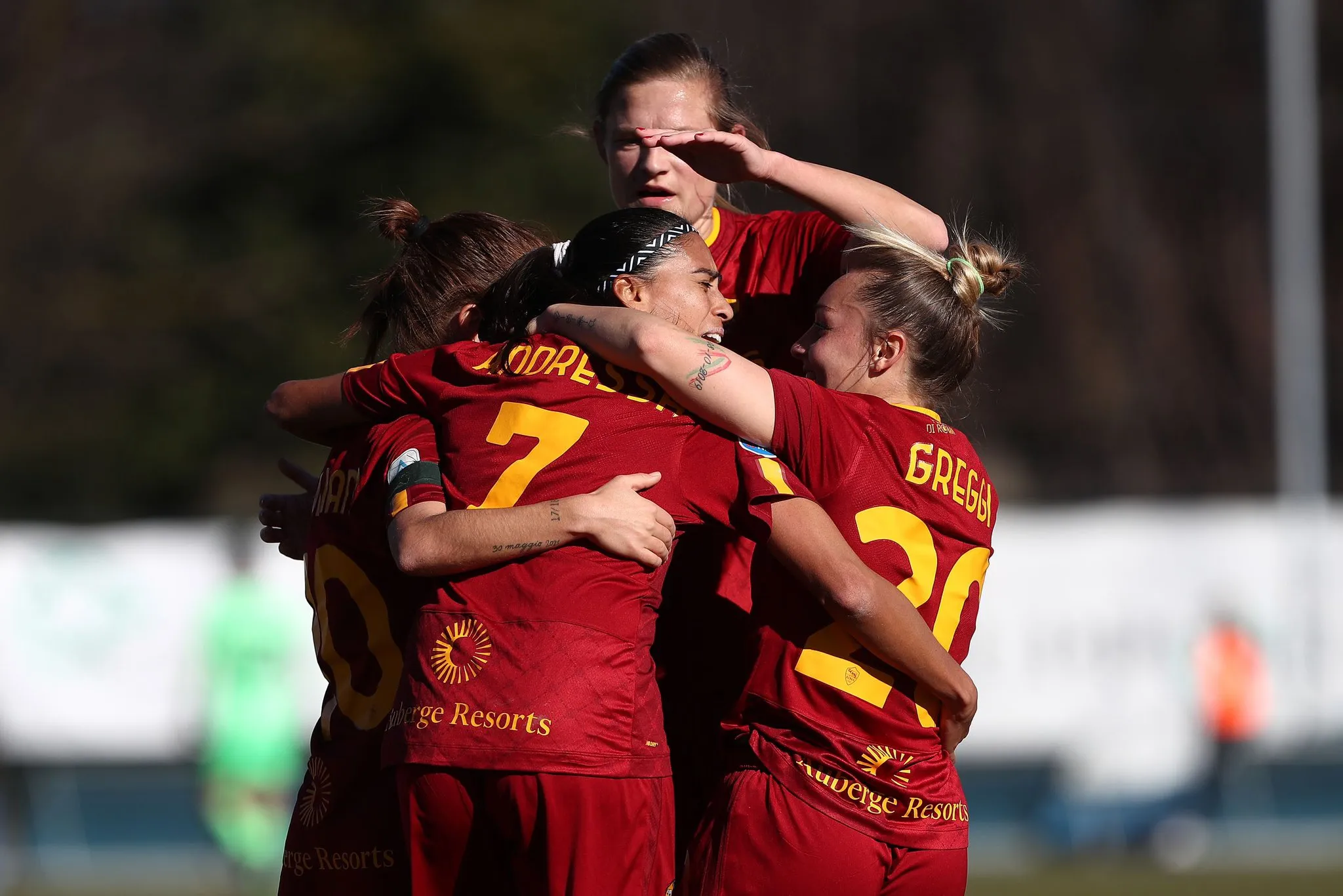 femminile roma como squadra esultanza