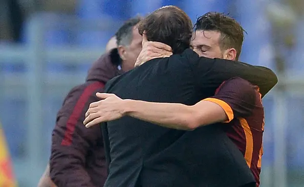 florenzi abbraccio garcia roma genoa