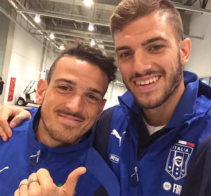 florenzi santon nazionale abbracciati